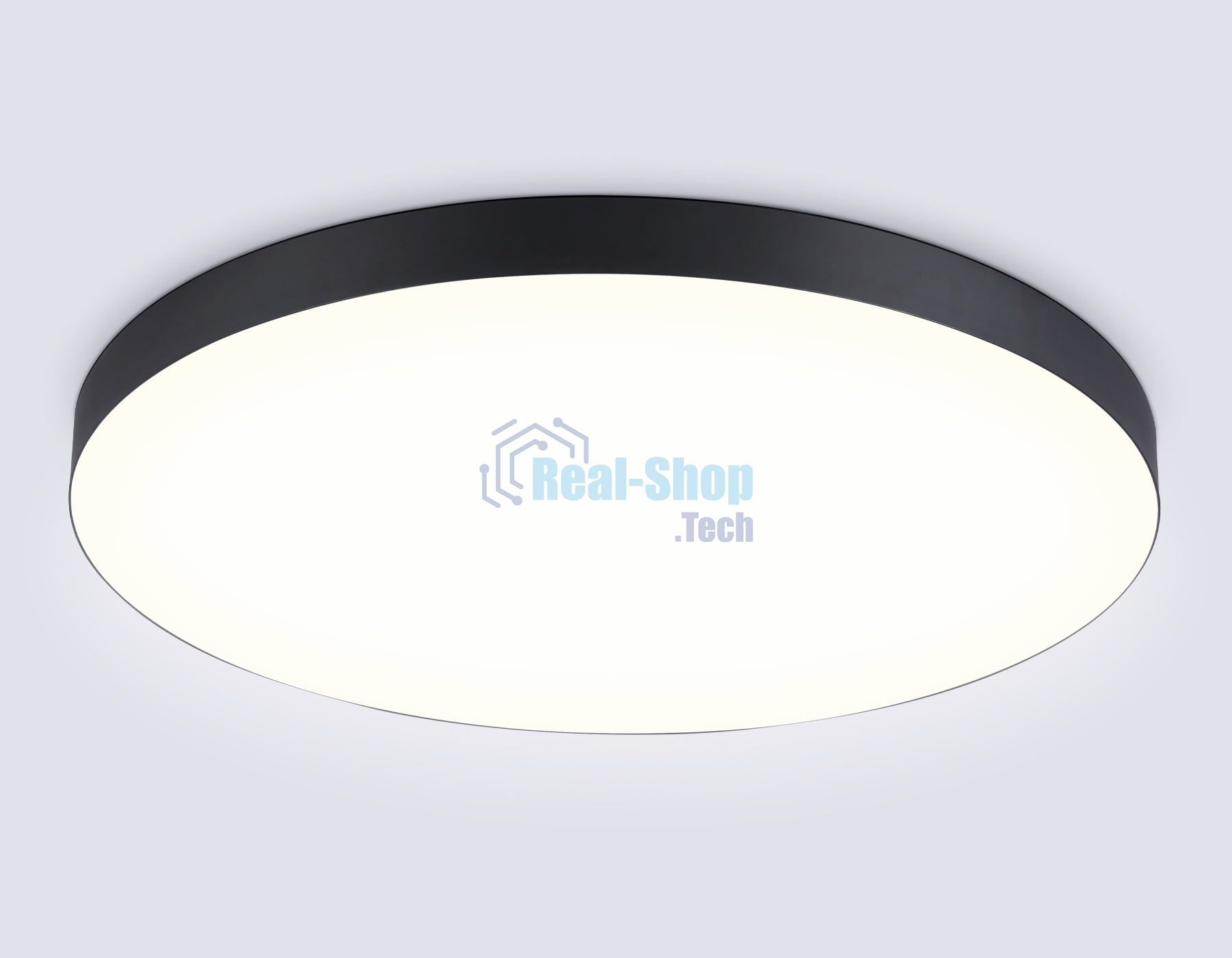 Потолочный светодиодный светильник Ambrella light FV5541 BK черный LED 130W 3000K D800*58 (Без ПДУ)