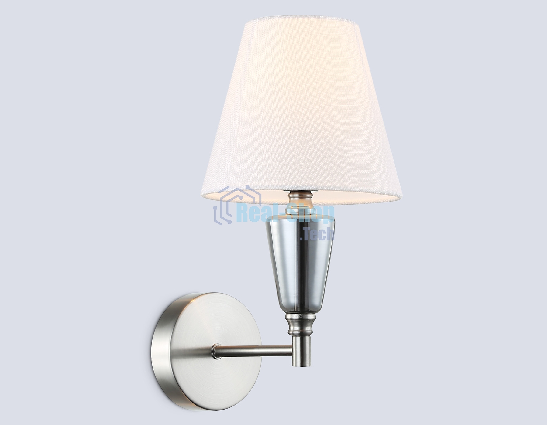 Настенный светильник Ambrella light LH75259 SN/FR сатин никель/белый матовый E14 max 40W 210*160*325