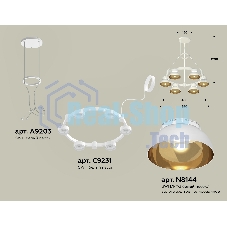 Светильник Ambrella light XR92031002/6 SWH/PYG/CL белый песок/золото желтое полированное/прозрачный GX53 (A9203, C9231, N8144)