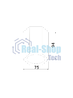 25037/LED / Светильник накладной черный матовый