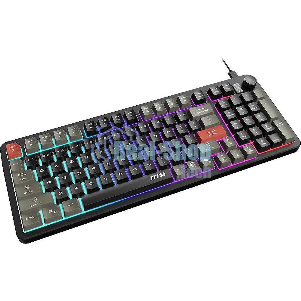 Клавиатура MSI GK110 черный/серый USB for gamer LED (S11-04RU258-HH9)