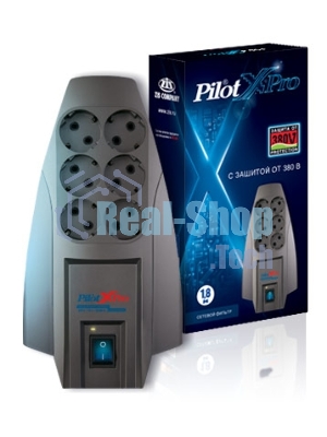 Сетевой фильтр Pilot X-Pro 3 м (6 розеток) серый (коробка)