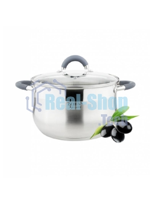Кастрюля со стеклянной крышкой Zeidan Z-50250 2,1 л - 2.1 л (д.16х10.5 см), нерж.сталь, внутренняя - матовая полировка, снаружи - комбинированная полировка, шкала литража, ручки с силиконовым покрытием, КАПСУЛИРОВАННОЕ ДНО, ПОДАРОЧНАЯ УПАКОВКА С ПЛАСТИКОВОЙ РУЧКОЙ.