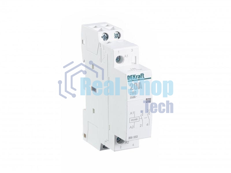 Модульный контактор 2НО 20А 230В МК-103 DEKraft