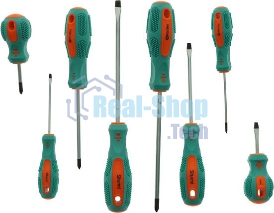 Набор отверток, 8 шт, CrV, тканевый кейс, Sturm!
