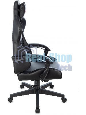 Кресло Бюрократ Zombie GAME TETRA черный/карбон, экокожа, 120 кг, механизм качания