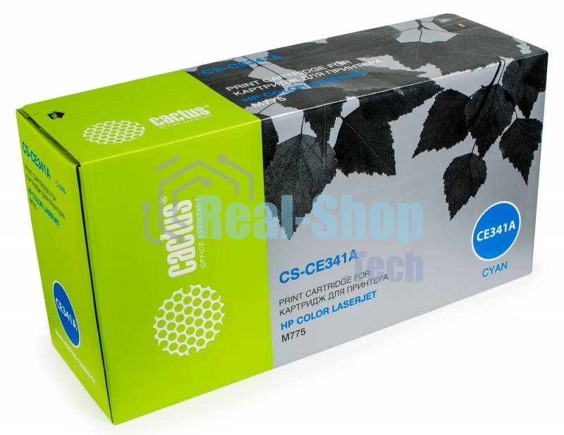 Картридж лазерный Cactus CS-CE341A голубой (16000 стр.) для HP Color LaserJet M775