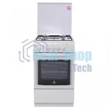 Плита газовая De Luxe 5040.36Г (КР) белый, конфорок 4 шт, духовка 43 л, 50 см x 85 см x 50 см