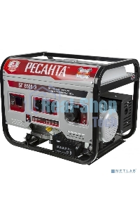 Электрогенератор бензиновый Ресанта БГ 6500 Э, 5.5 кВт, 66 дБ, 69.8 кг