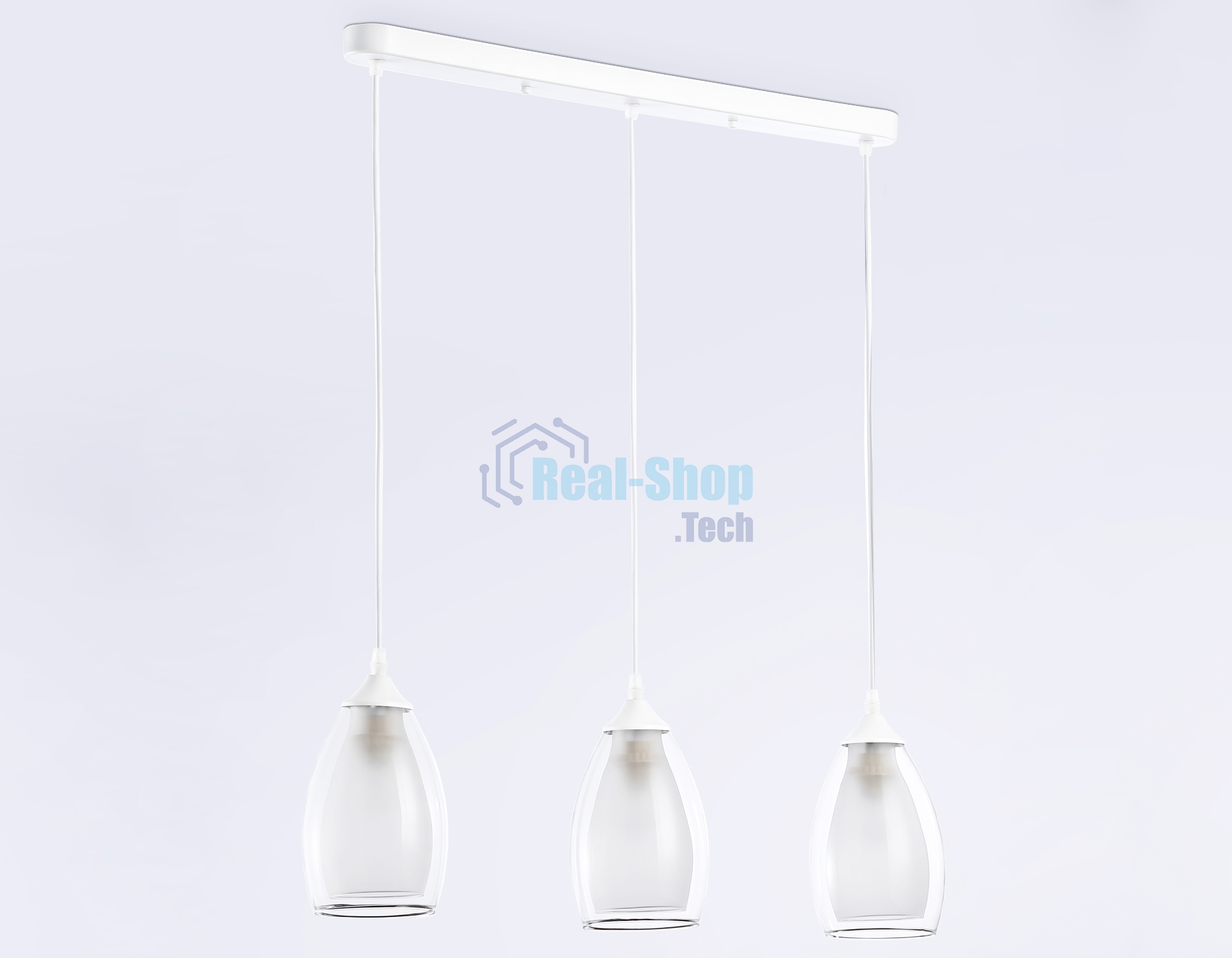 Светильник Ambrella light TR3536/3 WH/CL/FR белый/прозрачный/белый матовый E27*3 max 40W 640*120*820