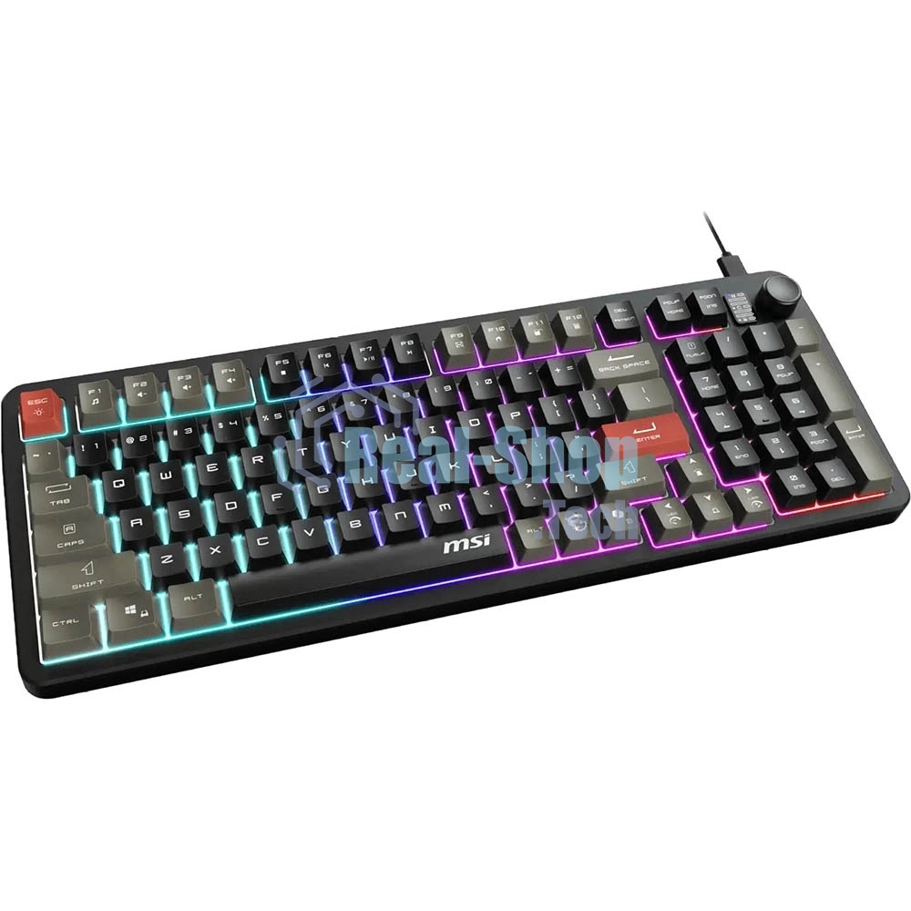 Клавиатура MSI GK110 черный/серый USB for gamer LED (S11-04RU258-HH9)
