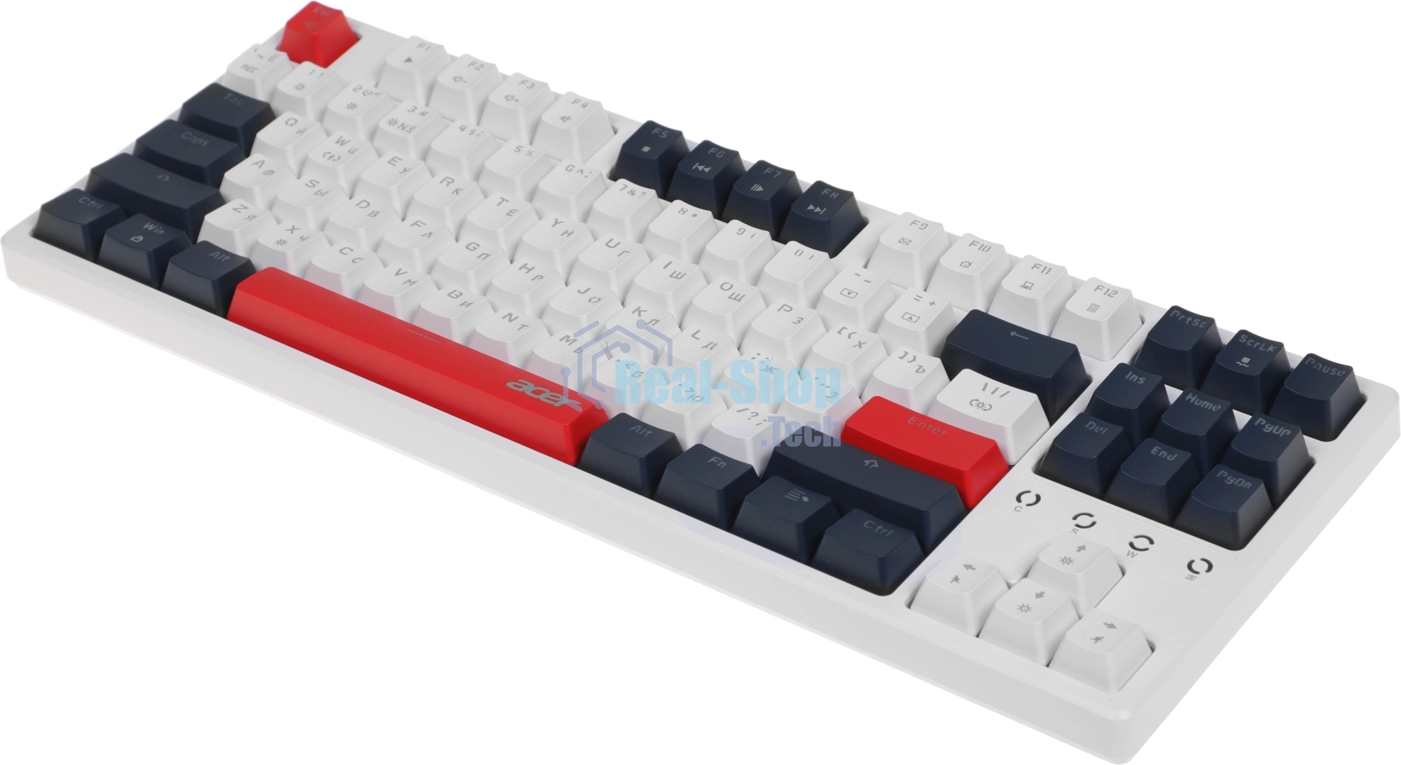 Клавиатура проводная Acer OKW305, USB, белый