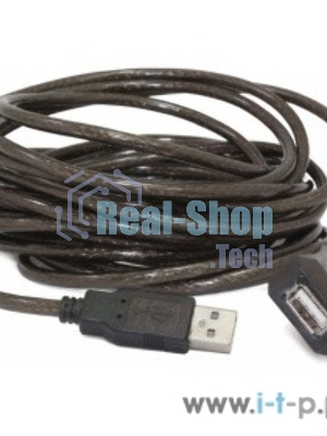 Кабель-удлинитель USB2.0 активный Gembird/Cablexpert UAE-01-5M, AM/AF, 5м