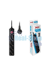 Сетевой фильтр Buro 500SH-5-B 5 м (5 розеток) черный (коробка)