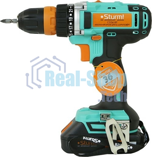 Шуруповерт Sturm! CD3618T, Аккумуляторная, 18В, 2 АКБ, Кейс