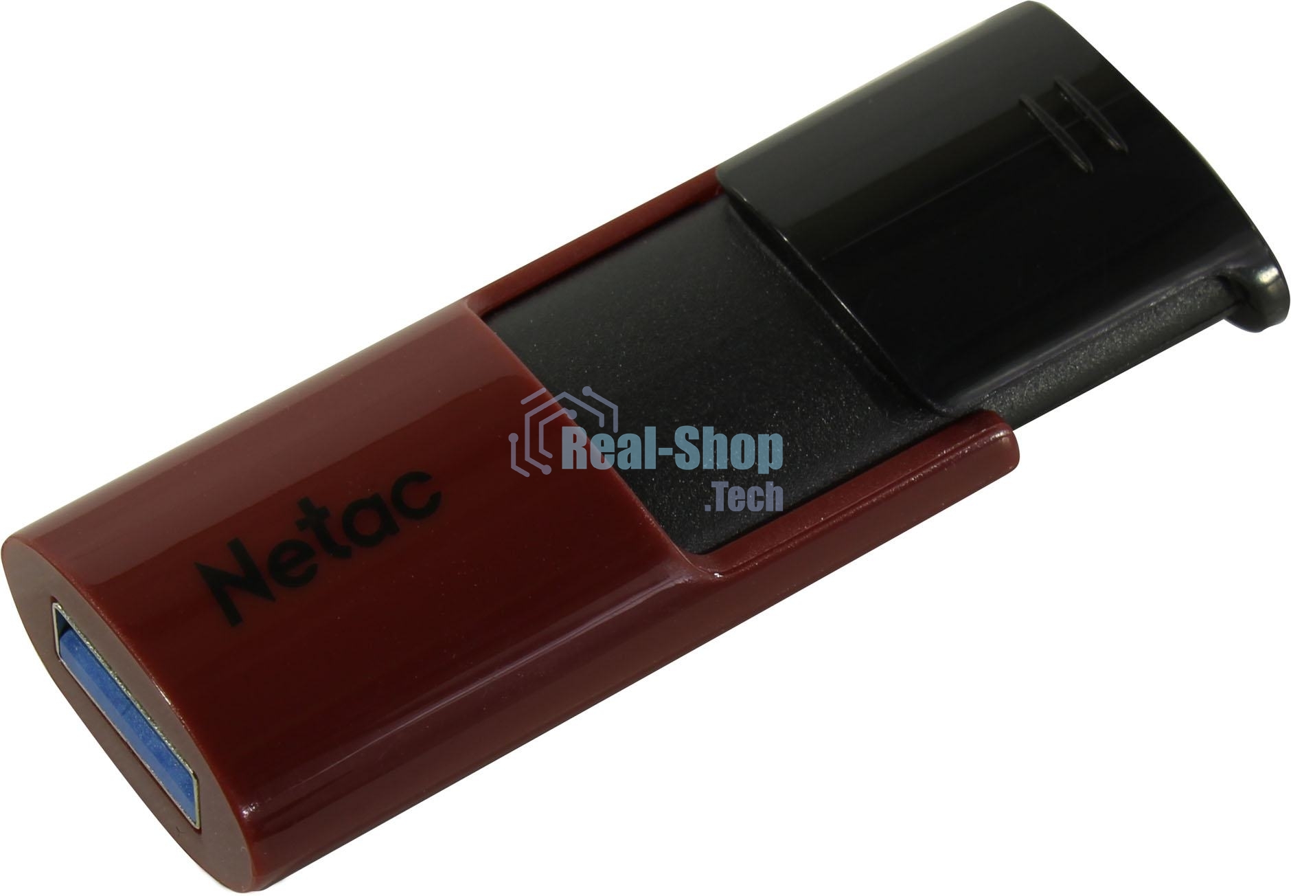 Флешка USB Netac U182 NT03U182N-256G-30RE, USB 3.0 256Gb, retail version, черный/красный