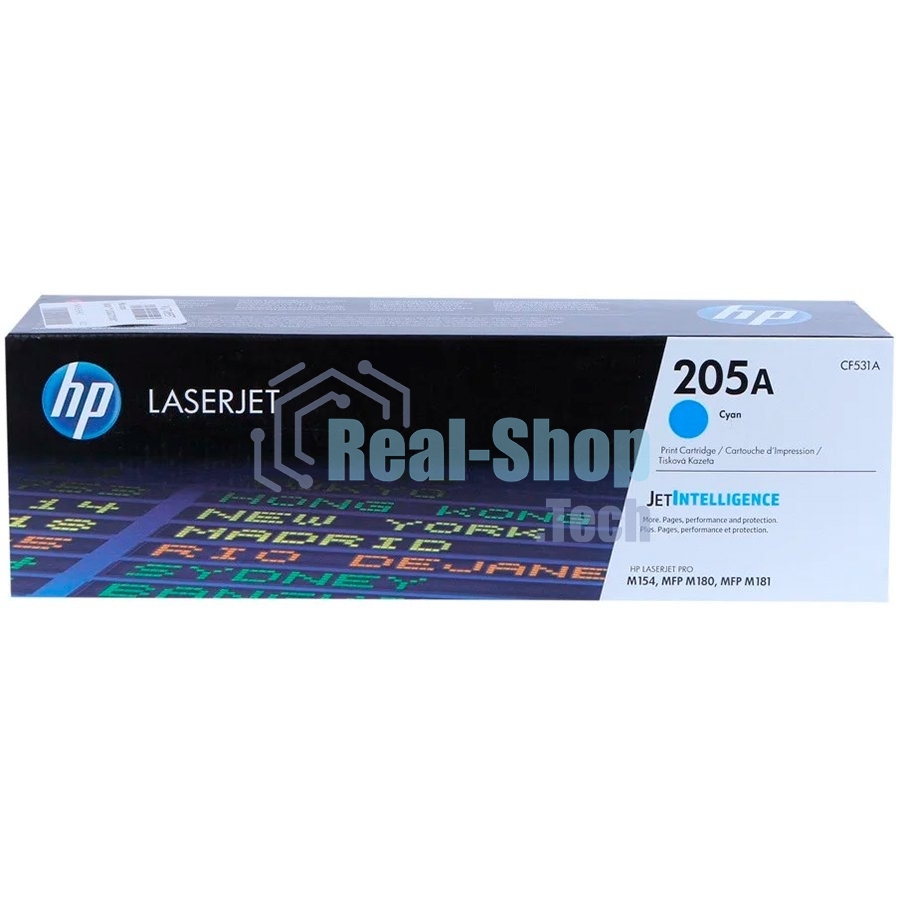Картридж лазерный HP CF531A (HP 205A) голубой для HP LaserJet M180/M181 900 страниц.
