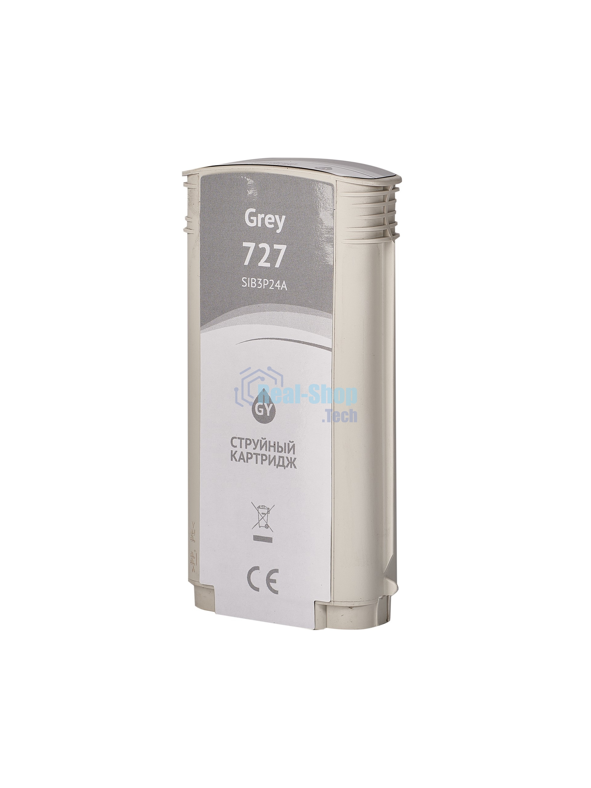 Картридж струйный Sakura B3P24A (№727 Grey) для HP, серый, 130 мл.