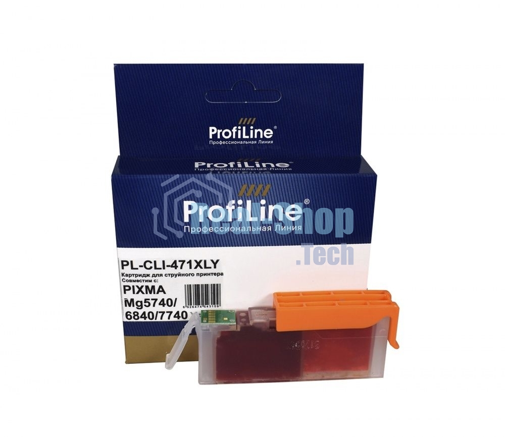 Картридж струйный ProfiLine PL-CLI-471 XLY для принтеров Canon PIXMA MG5740/MG6840/MG7740/TS5040/TS6040/TS8040/TS9040 с чернилами Yellow