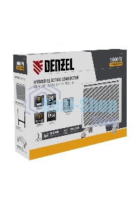 Конвектор гибридный Denzel HybridX-1000 белый, 1000 Вт, 20 м2, термостат, дисплей