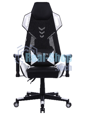 Кресло Cactus CS-CHR-090BLW черный, экокожа