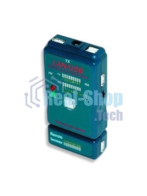 Тестер LAN Cablexpert NCT-2, 100/1000 Base-TX, для UTP, STP, RJ-11, USB-кабеля