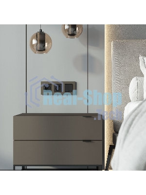 Рамка на 3 поста Slab (бронза софт) W0032963