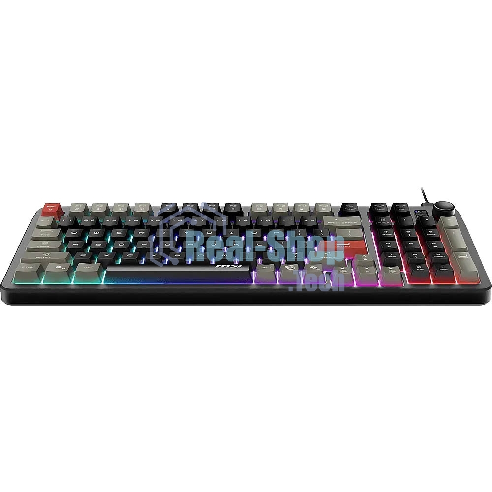 Клавиатура MSI GK110 черный/серый USB for gamer LED (S11-04RU258-HH9)