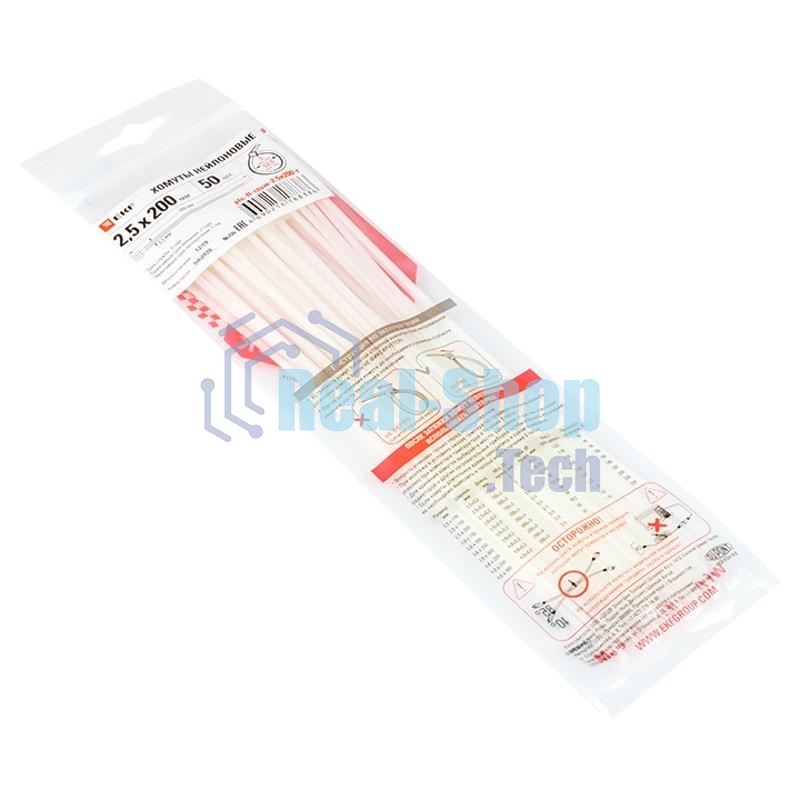 Хомут EKF plc-fl-ctsw-2.5x200 P6.6 стандартный (б), 2.5x200 (100 шт) FlexLock PROxima