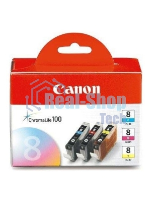 Картридж струйный Canon CLI-8C/M/Y 0621B029 голубой/пурпурный/желтый (420 стр.) для Canon Pixma iP6600D/iP4200/5200