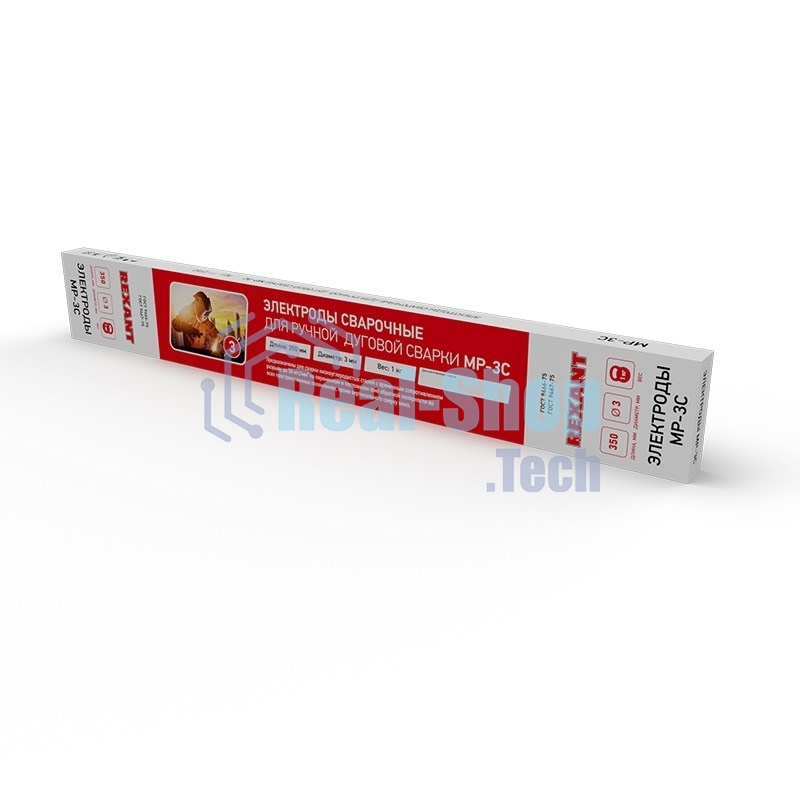 Электрод MP-3C Rexant, 350 мм/3 мм, пачка 1 кг