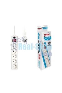 Сетевой фильтр Buro 500SH-5-W 5 м (5 розеток) белый (коробка)