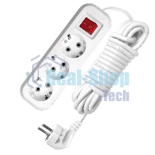 Удлинитель 3х5 м с заземл. 16А IP20 S-303 с выкл. ПВС 3х1 UNIVersal 9631987