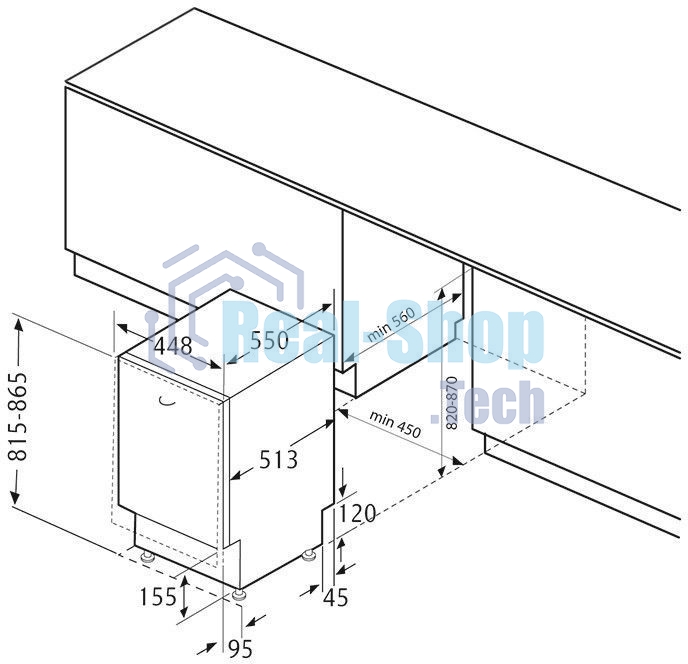 Встраиваемая посудомоечная машина Krona GARDA 45 BI 1760Вт узкая