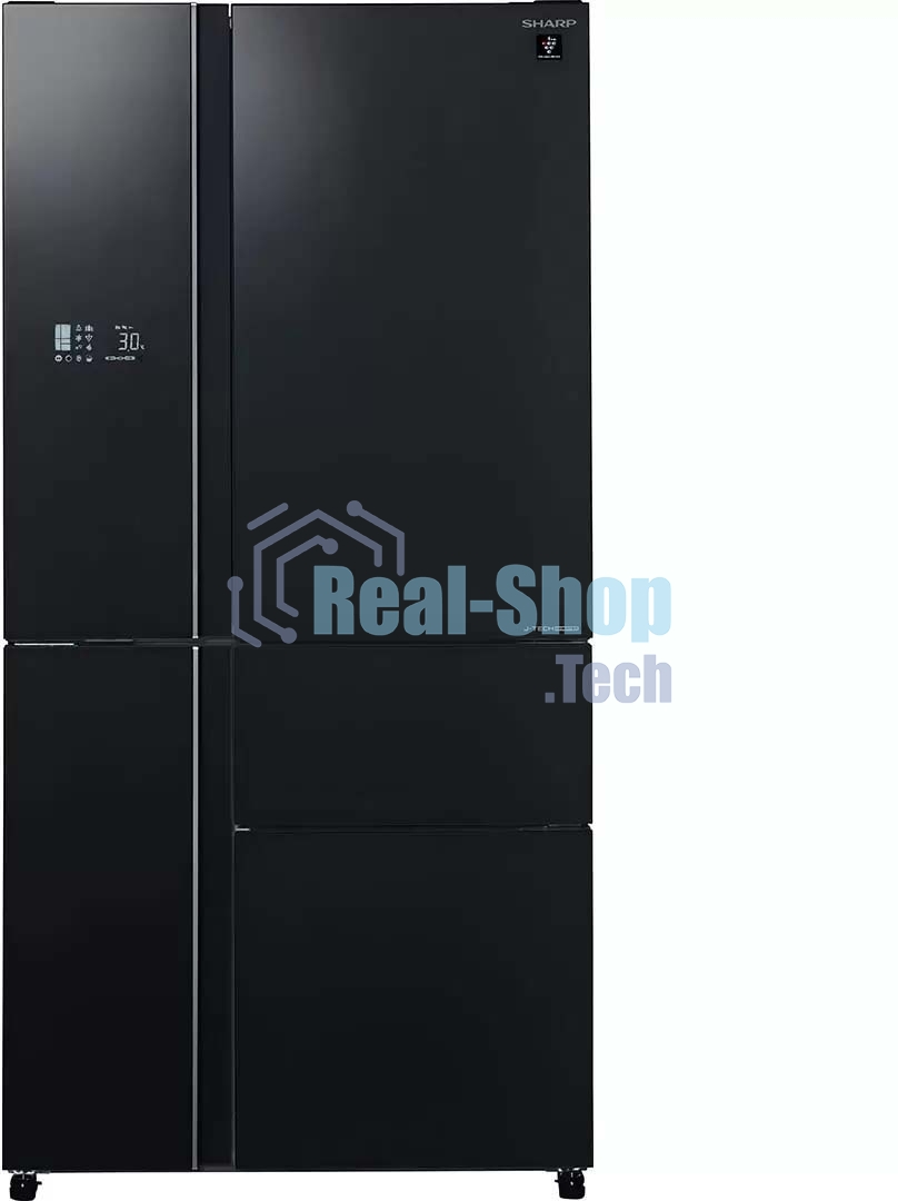 Холодильник Sharp SJWX99ABK серый, трехкамерный морозилка снизу 423/179л