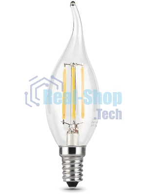 Лампа светодиодная Filament Свеча на ветру E14 9Вт 4100К Gauss 104801209