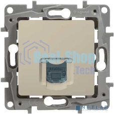 Розетка компьютерная RJ45 кат. 5 UTP, сл. кость ETIKA