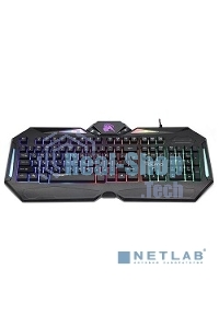 Клавиатура проводная Qumo Spirit, 104 клавиши, встроенная радужная подсветка.