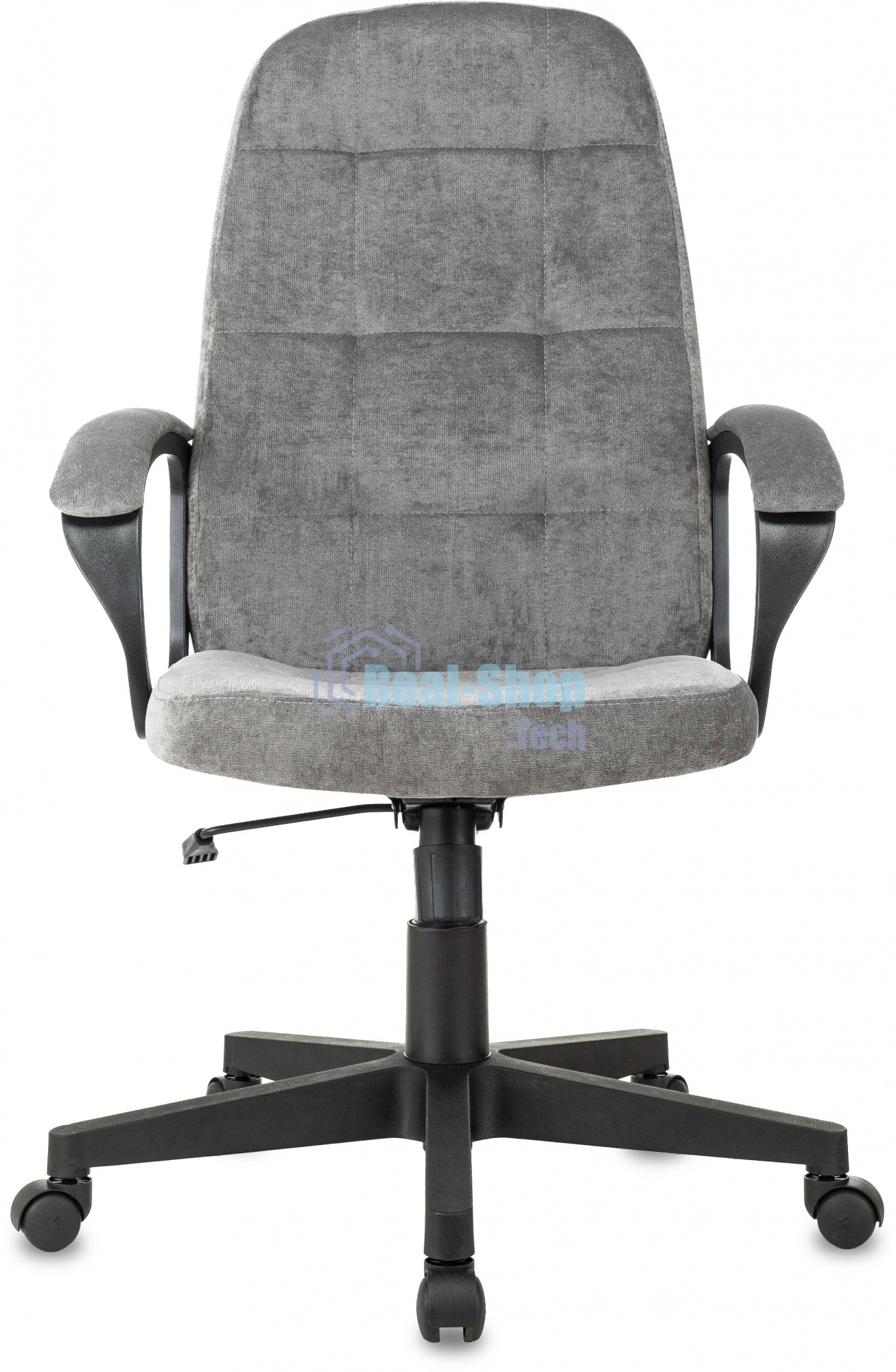 Кресло руководителя Бюрократ CH 002 Fabric Light-19 серый, крестов. пластик