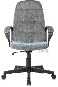 Кресло руководителя Бюрократ CH 002 Fabric Light-19 серый, крестов. пластик