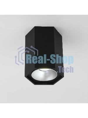 25036/LED / Светильник накладной черный матовый/серебро
