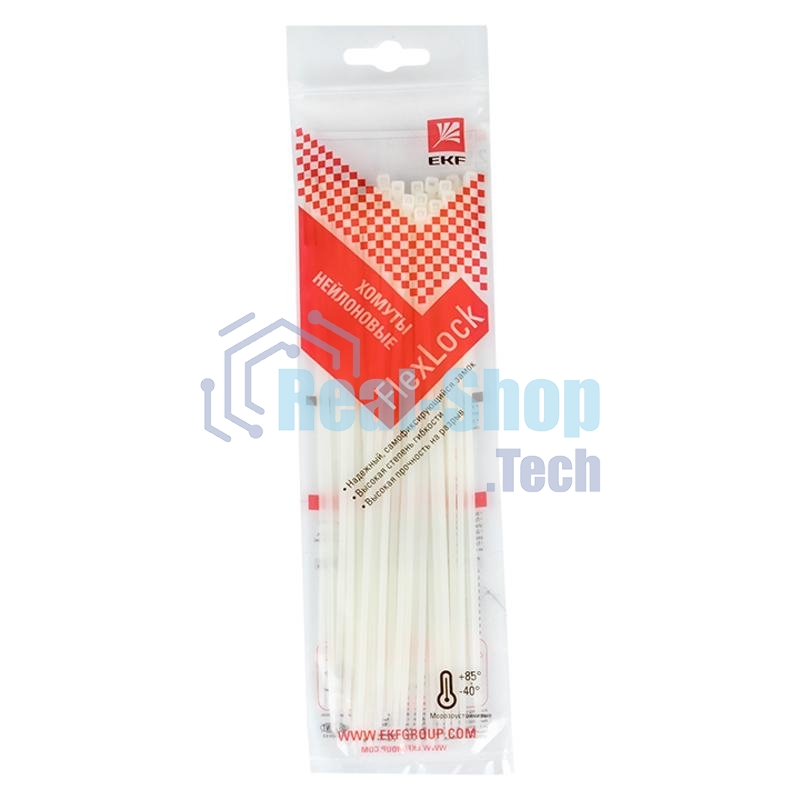 Хомут EKF plc-fl-ctsw-2.5x200 P6.6 стандартный (б), 2.5x200 (100 шт) FlexLock PROxima
