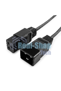 Кабель питания для UPC Gembird/Cablexpert, 1.5м, С19 - C20, 16А, черный, с заземлением(PC-189-C19)