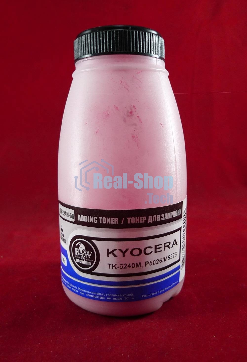 Тонер для Kyocera TK-5240M, P5026/M5526 Magenta (фл. 50г) 3K B&W Premium фас. Россия