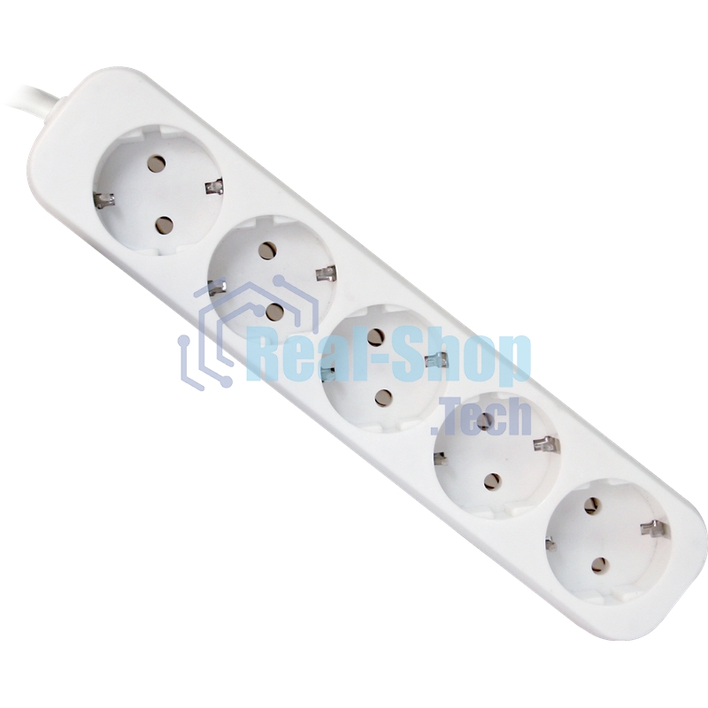 Удлинитель Defender E530 белый 3.0 м, 5 розеток 