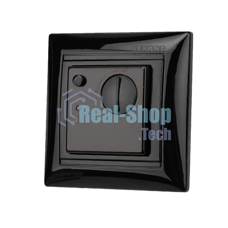 Терморегулятор механический Rexant RX-308B черный (совместим с Legrand серии Valena)