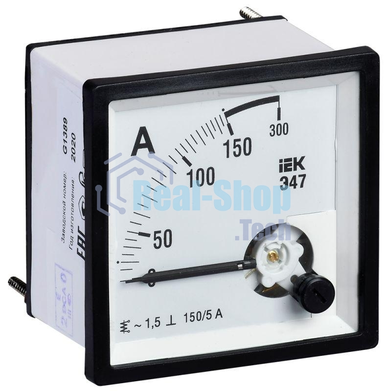 Амперметр Э47 72х72мм 150/5А кл. точн. 1.5 ИЭК IPA10-6-0150-E