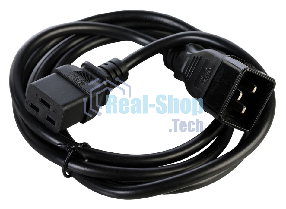 Шнур питания Rem R-16-CORD-C19-S-1.8 C19-Schuko проводник.:3x1.5мм2 1.8м 250В 16А (упак.:1шт) черный