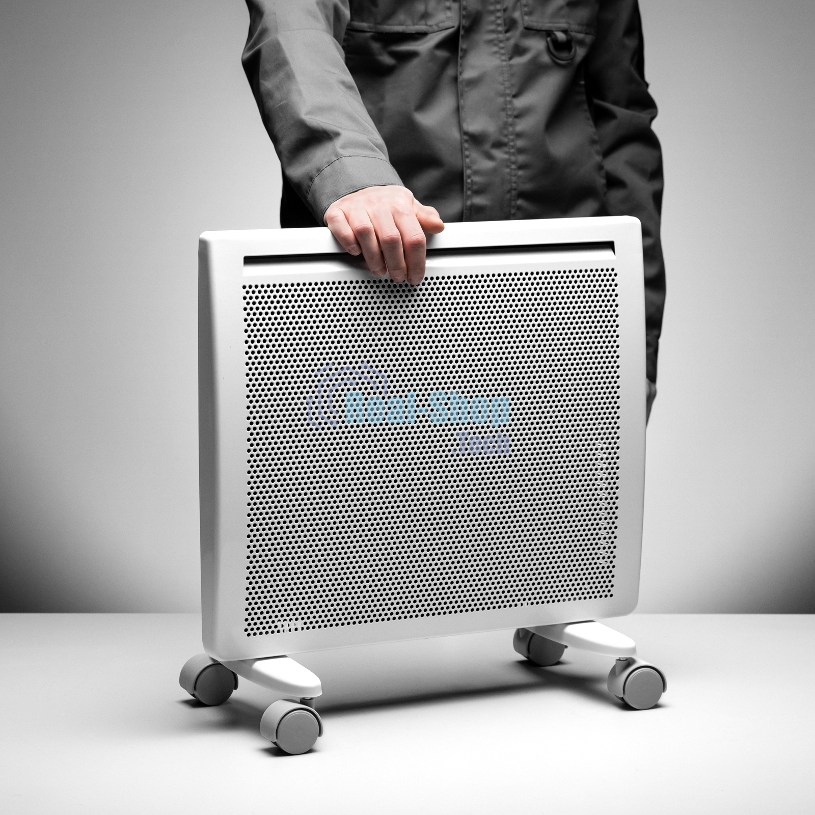 Конвектор гибридный Denzel HybridX-1000 белый, 1000 Вт, 20 м2, термостат, дисплей