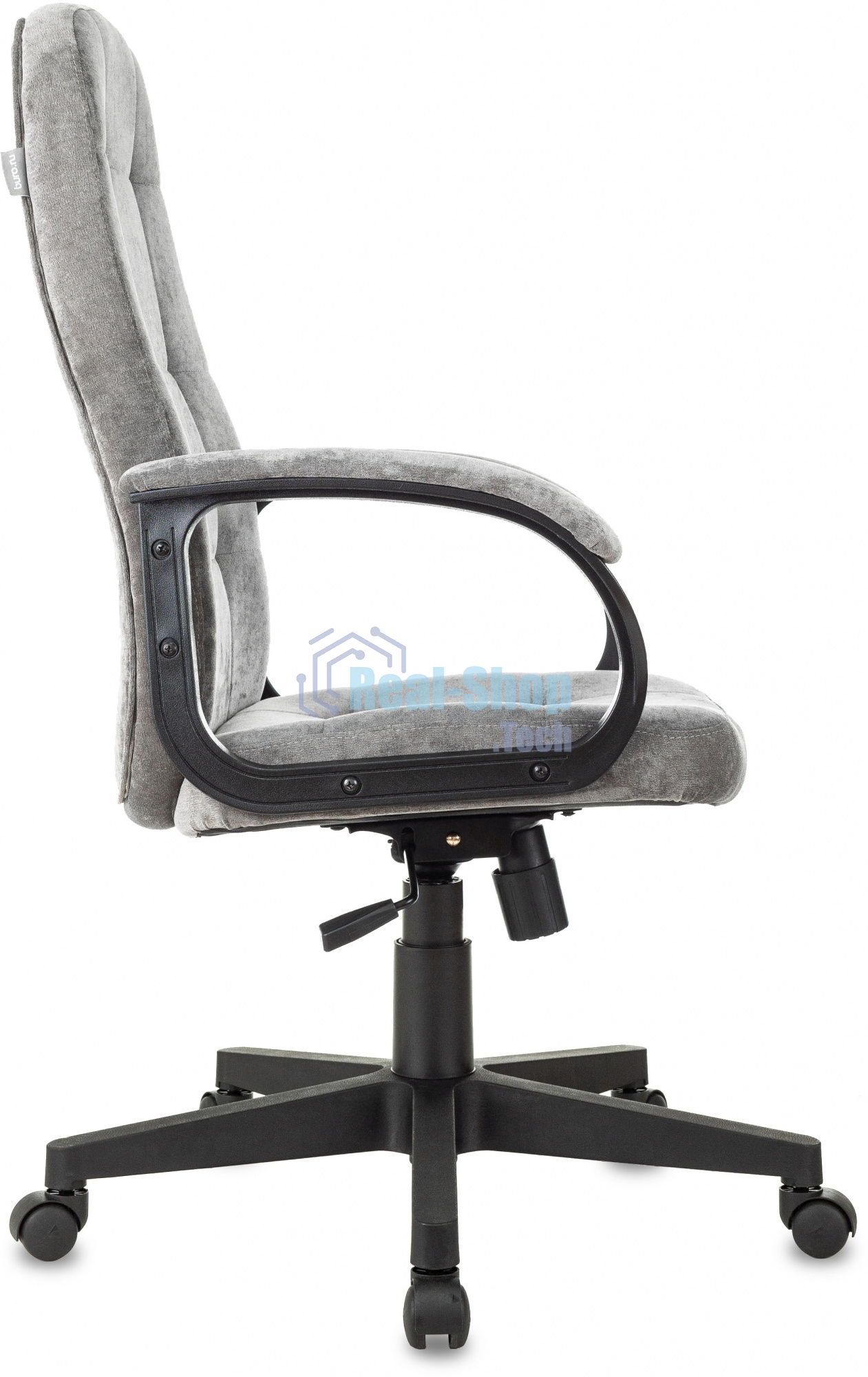 Кресло руководителя Бюрократ CH 002 Fabric Light-19 серый, крестов. пластик